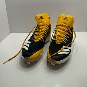 Size 12 yellow and black adidas cleats